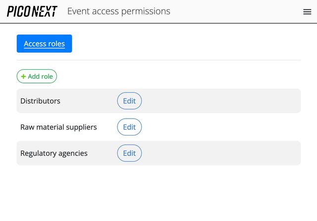 DPP authors can create different access groups – like for suppliers,
distributors, or regulatory
bodies