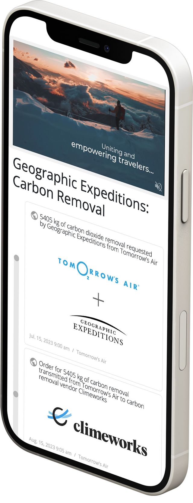 Using a public ledger-based Digital Product Passport, Tomorrow’s Air can
publish data points about carbon removal and sustainable aviation fuel
payments.